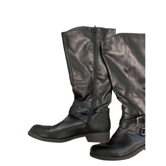 Style & Co Black Marliee Tall Riding Boots Women Size 10M - Picture 3 of 9